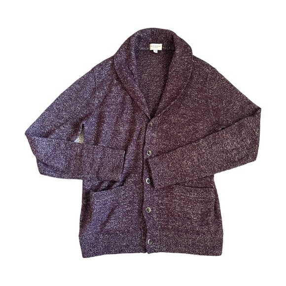 Club Monaco Marled Purple Wool Cardigan Sweater - Picture 1 of 6